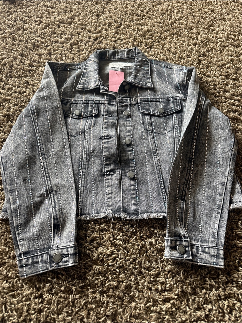 Women's Washed Black Denim Jean Jacket - Brand: